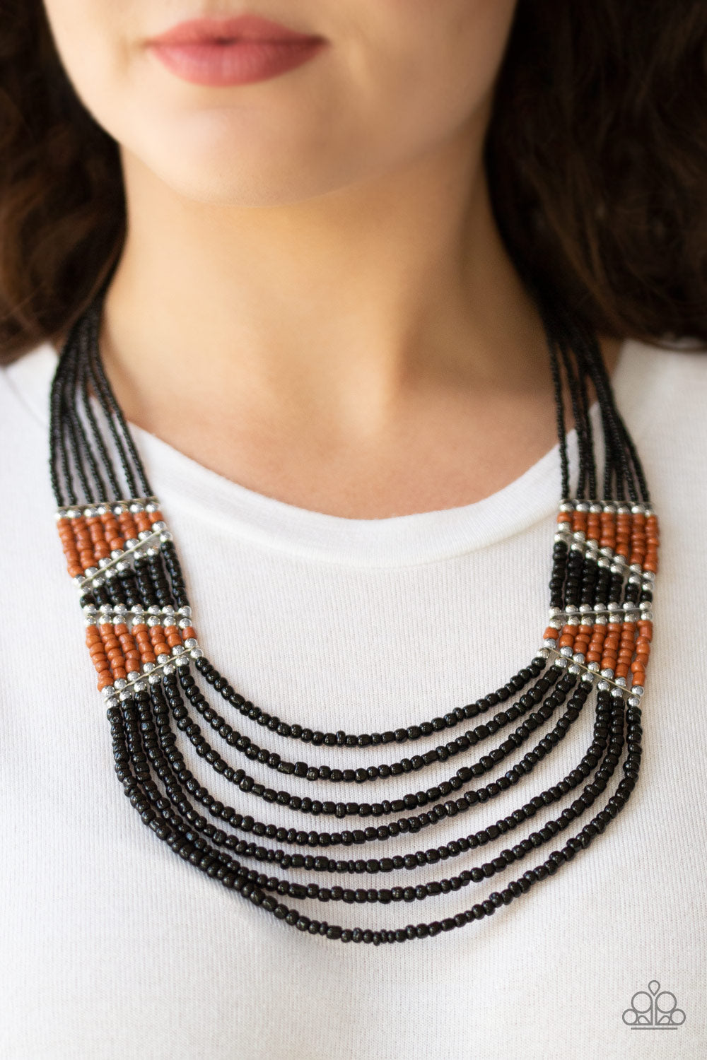 Paparazzi Accessories ✽ Kickin It Outback - Black Necklace✽Flat Rate Ship $4.50✽