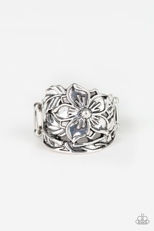 brought✽to✽you✽by✽blingflingbykat✽hibiscus-highland-silver-ring✽paparazzi-accessories