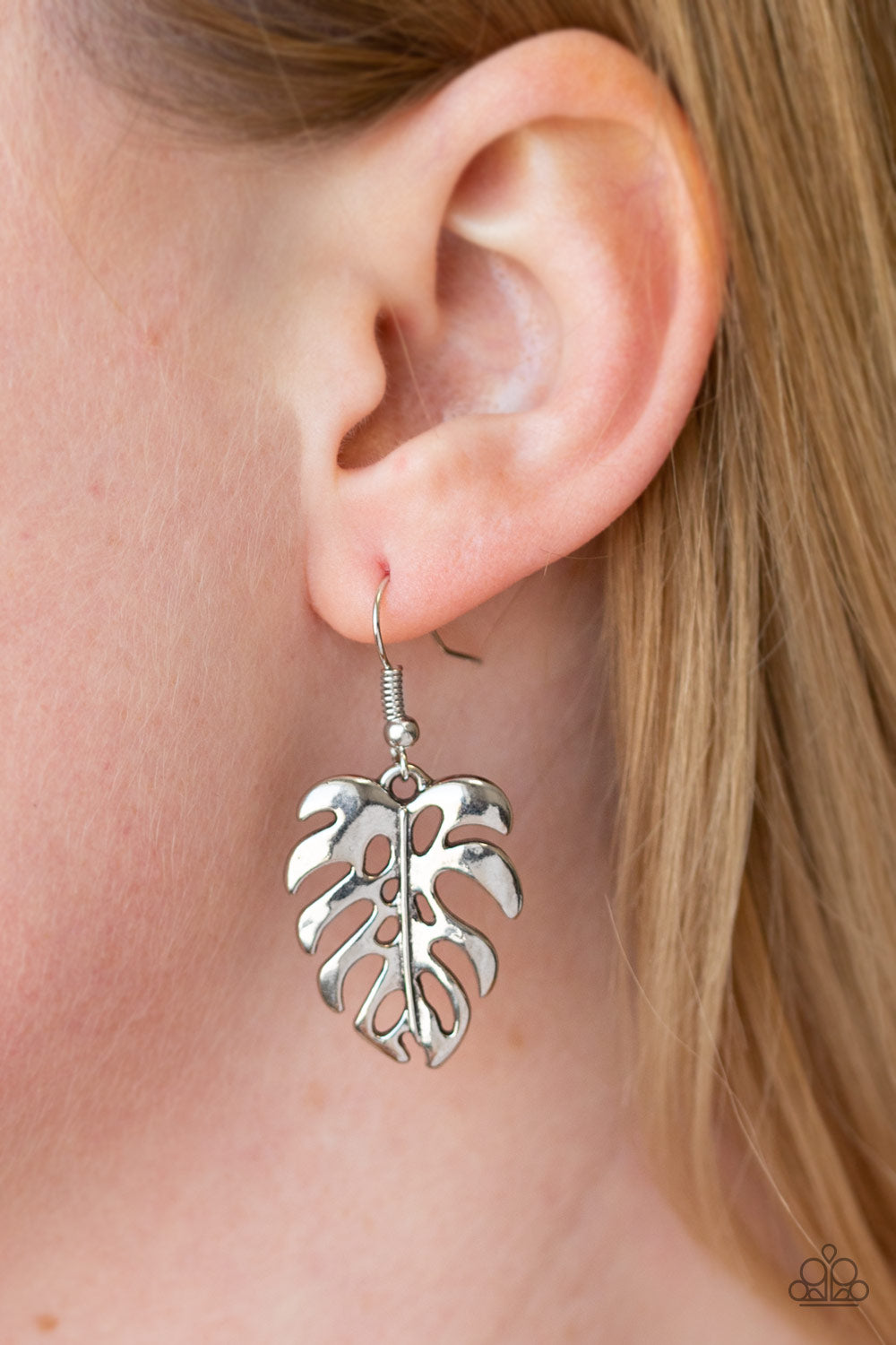 Paparazzi Accessories ✽ Desert Palms - Silver Earrings✽Flat Rate Ship $4.50✽