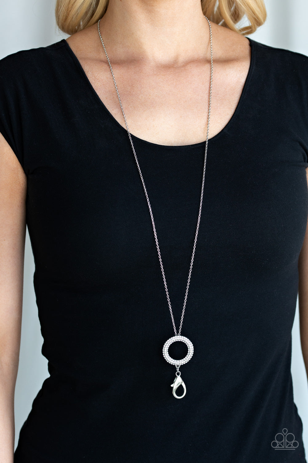 Paparazzi Accessories ✽ Let Me Adjust My Halo - White Lanyard✽Flat Rate Ship $4.50✽