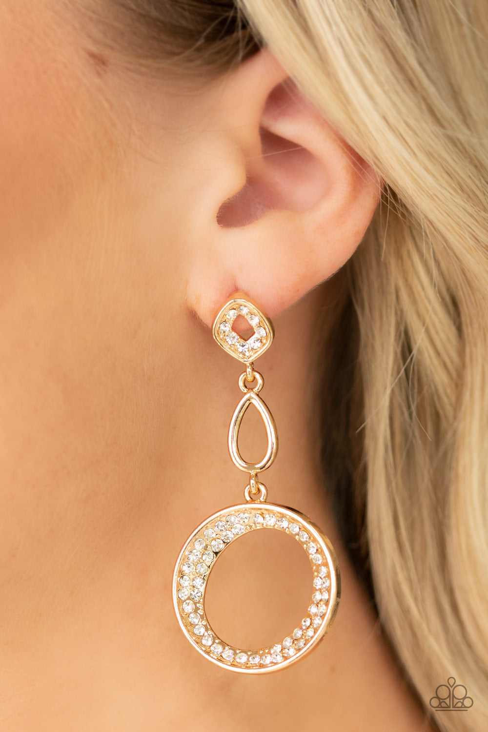 Paparazzi Accessories ✽ On The Glamour Scene - Gold Post Earrings✽Flat Rate Ship $4.50✽