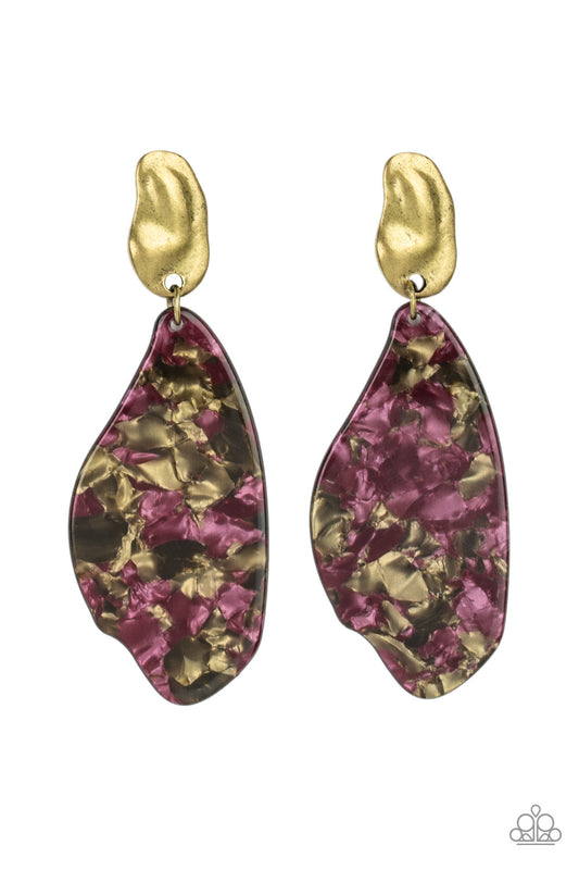 brought✽to✽you✽by✽blingflingbykat✽fish-out-of-water-brass-post earrings✽paparazzi-accessories