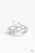 Load image into Gallery viewer, brought-to-you-by-blingflingbykat-rhinestone-stunner-white-ring-paparazzi-accessories-
