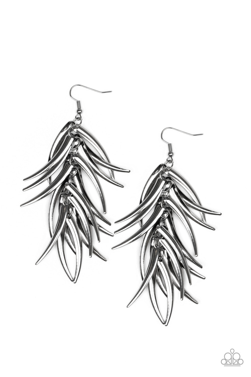 brought✽to✽you✽by✽blingflingbykat✽tasseled-talons-black-earrings✽paparazzi-accessories