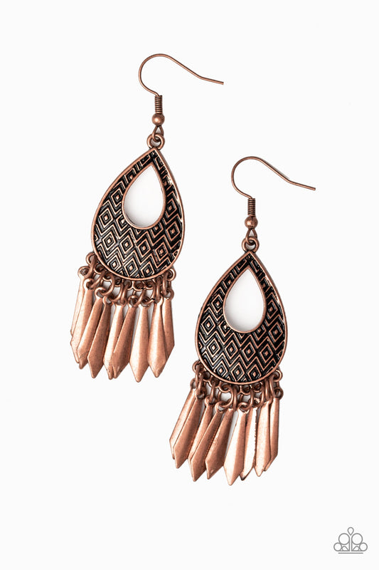 brought✽to✽you✽by✽blingflingbykat✽metallic-funk-copper-earrings✽paparazzi-accessories