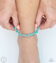 Load image into Gallery viewer, Paparazzi Accessories ✽ Beach Expedition - Blue Anklet✽Flat Rate Ship $4.50✽
