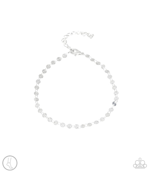 brought✽to✽you✽by✽blingflingbykat✽beach-shimmer-silver-anklet✽paparazzi-accessories