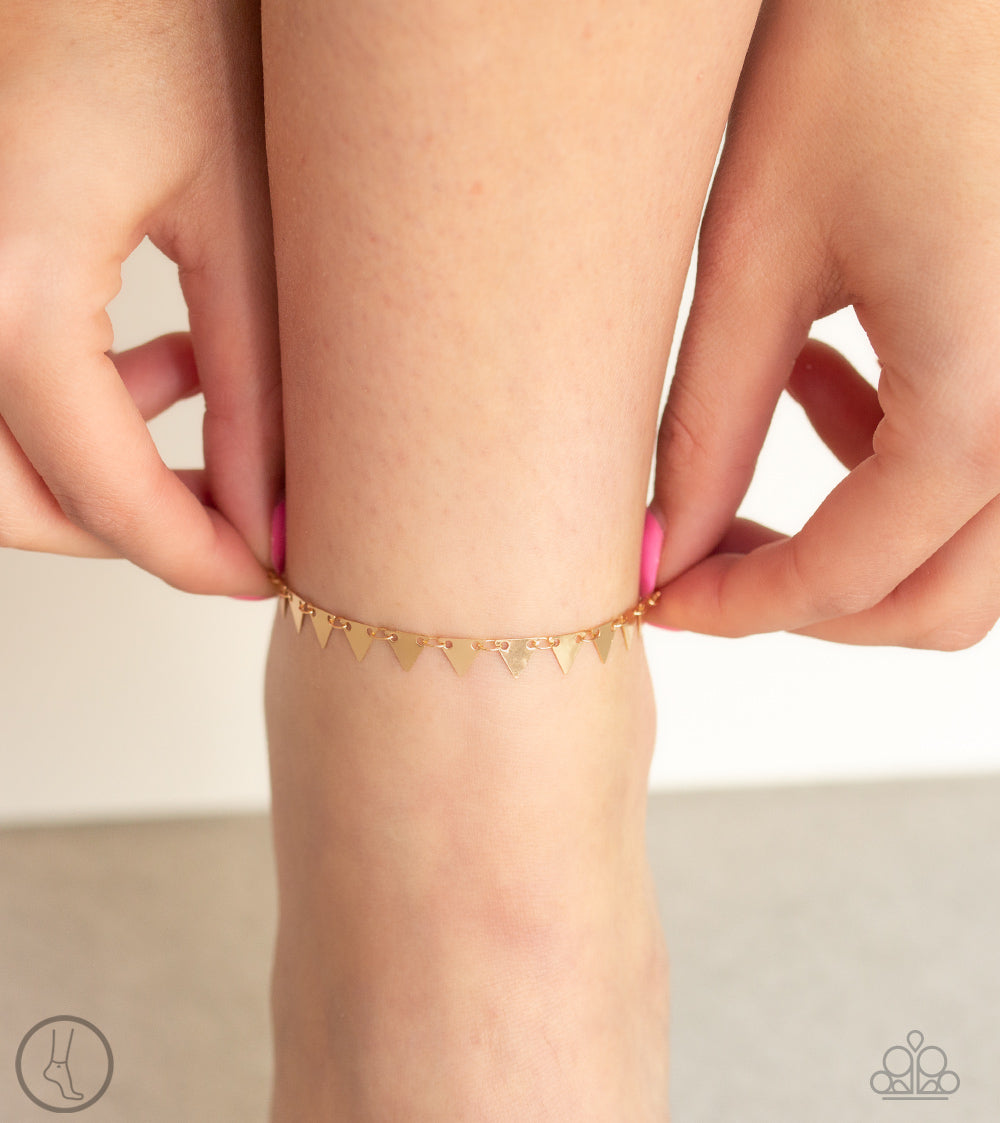 Paparazzi Accessories ✽ Sand Shark - Gold Anklet✽Flat Rate Ship $4.50✽