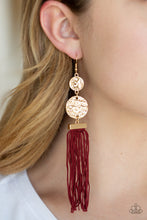 Load image into Gallery viewer, Paparazzi Accessories ✽ Lotus Gardens - Red Earrings✽Flat Rate Ship $4.50✽
