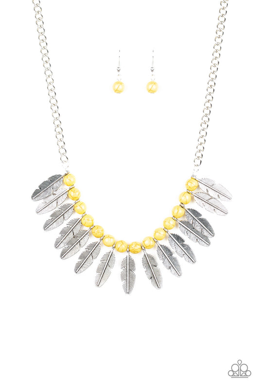 brought✽to✽you✽by✽blingflingbykat✽desert-plumes-yellow-necklace✽paparazzi-accessories