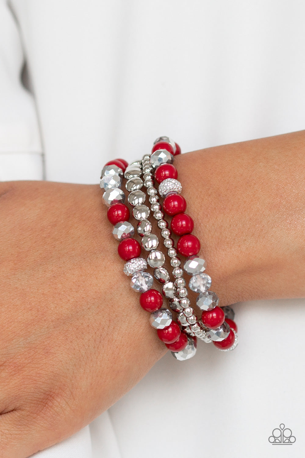 Paparazzi Accessories ✽ Socialize - Red Bracelet✽Flat Rate Ship $4.50✽