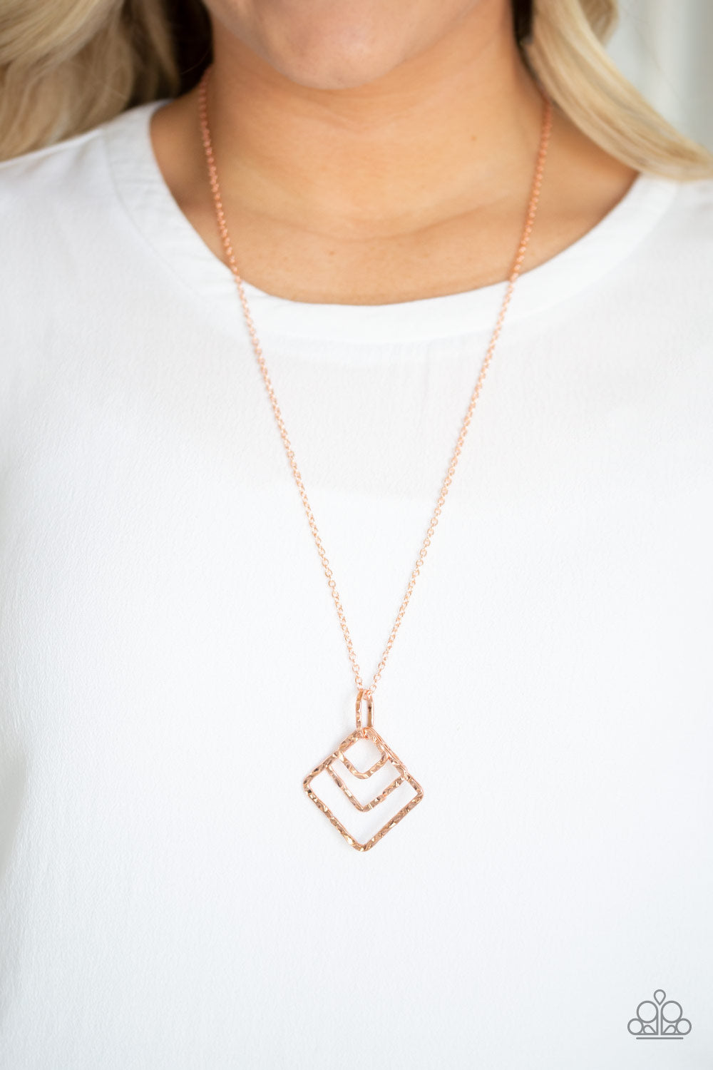Paparazzi Accessories ✽ Square It Up - Copper Necklace✽Flat Rate Ship $4.50✽