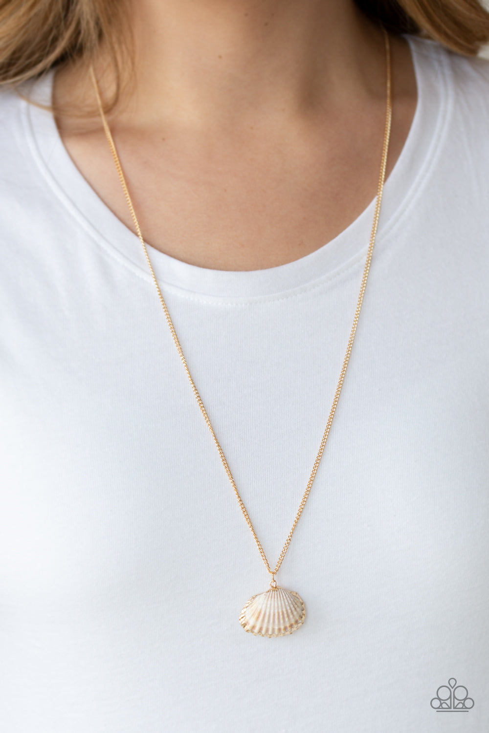 Paparazzi Accessories ✽ Show and SHELL - Gold Necklace✽Flat Rate Ship $4.50✽