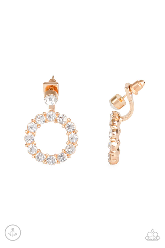 brought✽to✽you✽by✽blingflingbykat✽diamond-halo-gold-post earrings✽paparazzi-accessories