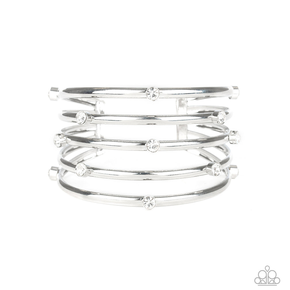 Paparazzi Accessories ✽ Sugarlicious Sparkle - White Bracelet✽Flat Rate Ship $4.50✽