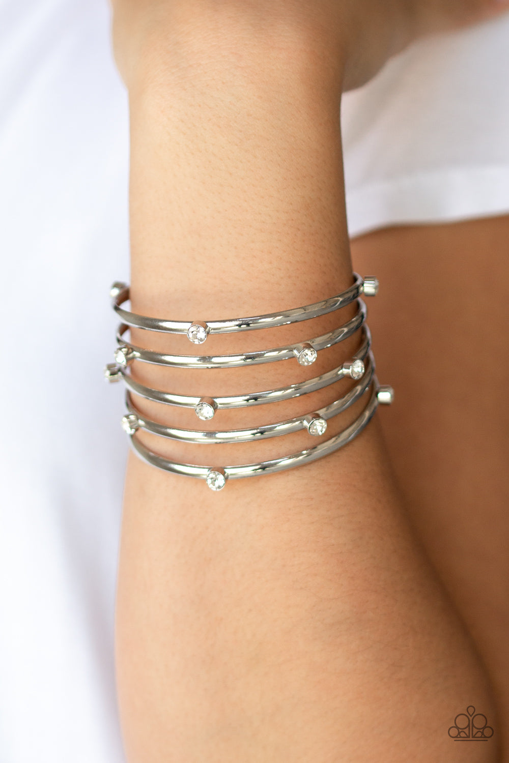 Paparazzi Accessories ✽ Sugarlicious Sparkle - White Bracelet✽Flat Rate Ship $4.50✽