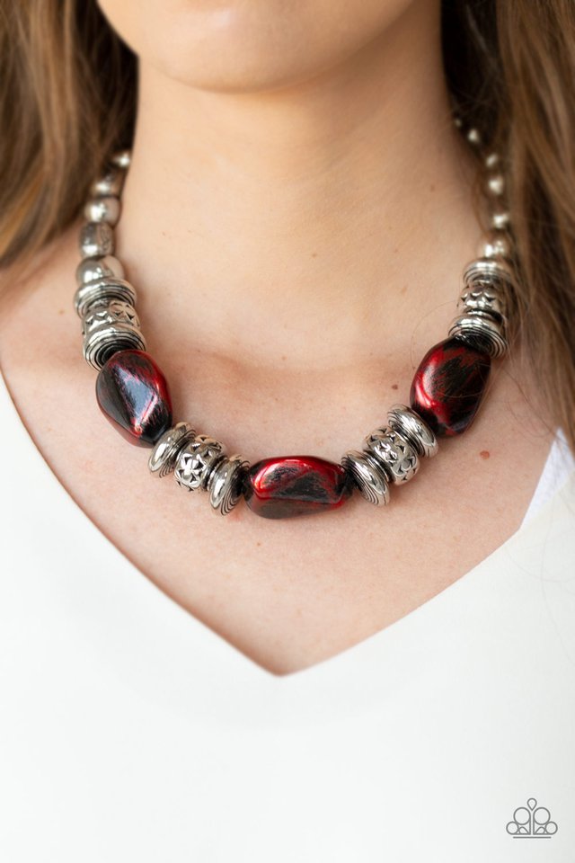 Paparazzi Accessories ❋Colorfully Confident - Red Necklace❋ Flat Rate Ship $4.50❋