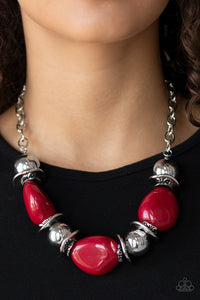 Paparazzi Accessories ✽ Vivid Vibes - Red Necklace✽Flat Rate Ship $4.50✽
