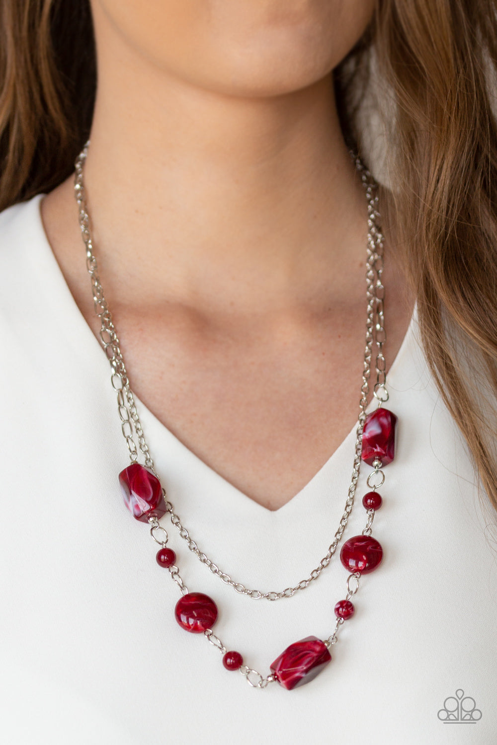 Paparazzi Accessories ✽ Colorfully Cosmopolitan - Red Necklace✽Flat Rate Ship $4.50✽
