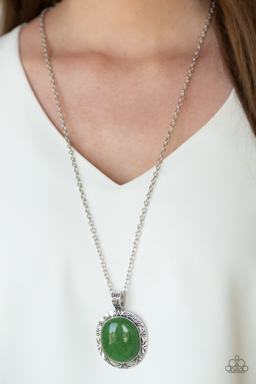 Paparazzi Accessories ✽ Stone Aura - Green Necklace✽Flat Rate Ship $4.50✽