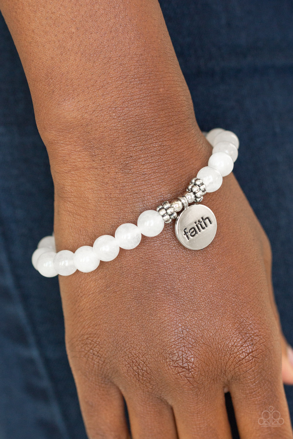 Paparazzi Accessories ✽ FAITH It, Till You Make It - White Bracelet✽Flat Rate Ship $4.50✽