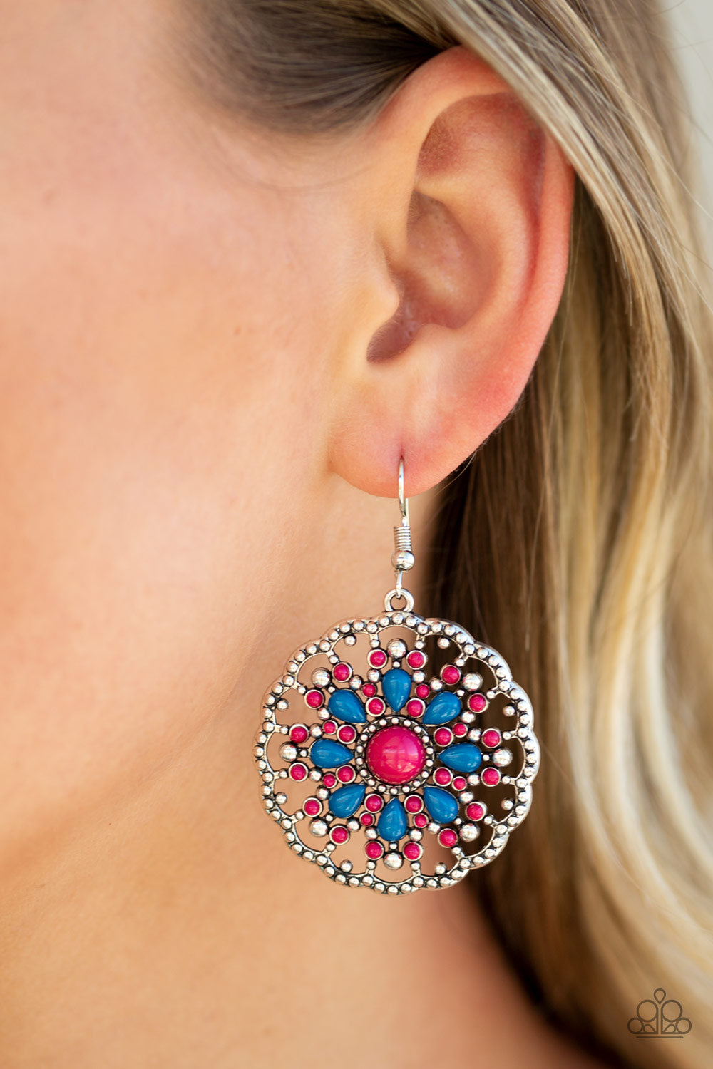 Paparazzi Accessories ✽ Mardi Gras Garden - Pink Earrings✽Flat Rate Ship $4.50✽
