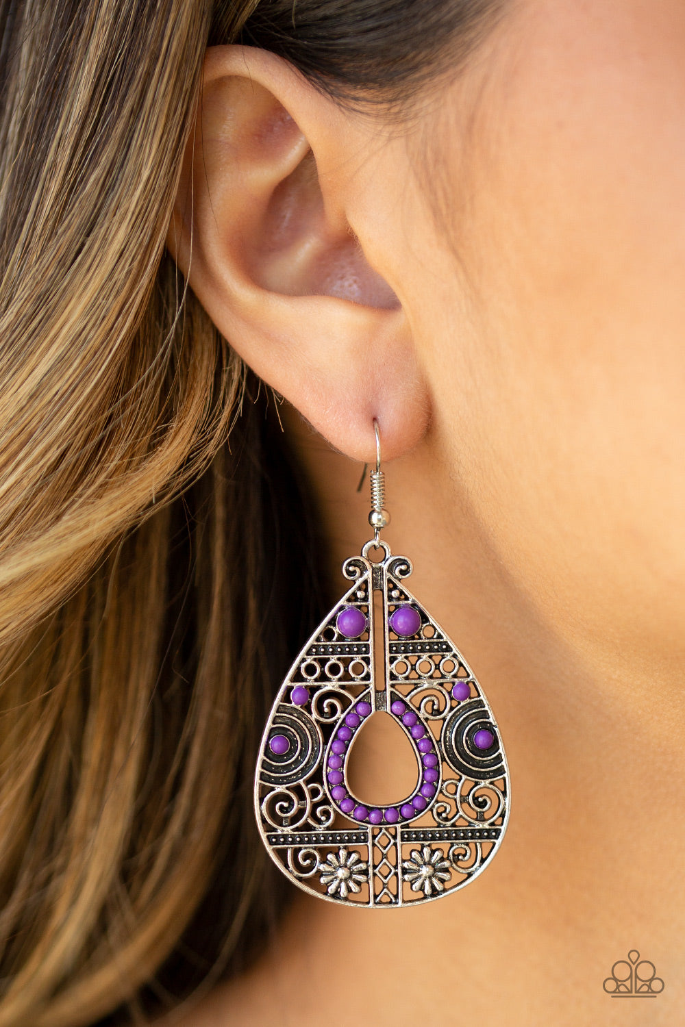 Paparazzi Accessories ✽ Malibu Gardens - Purple Earrings✽Flat Rate Ship $4.50✽