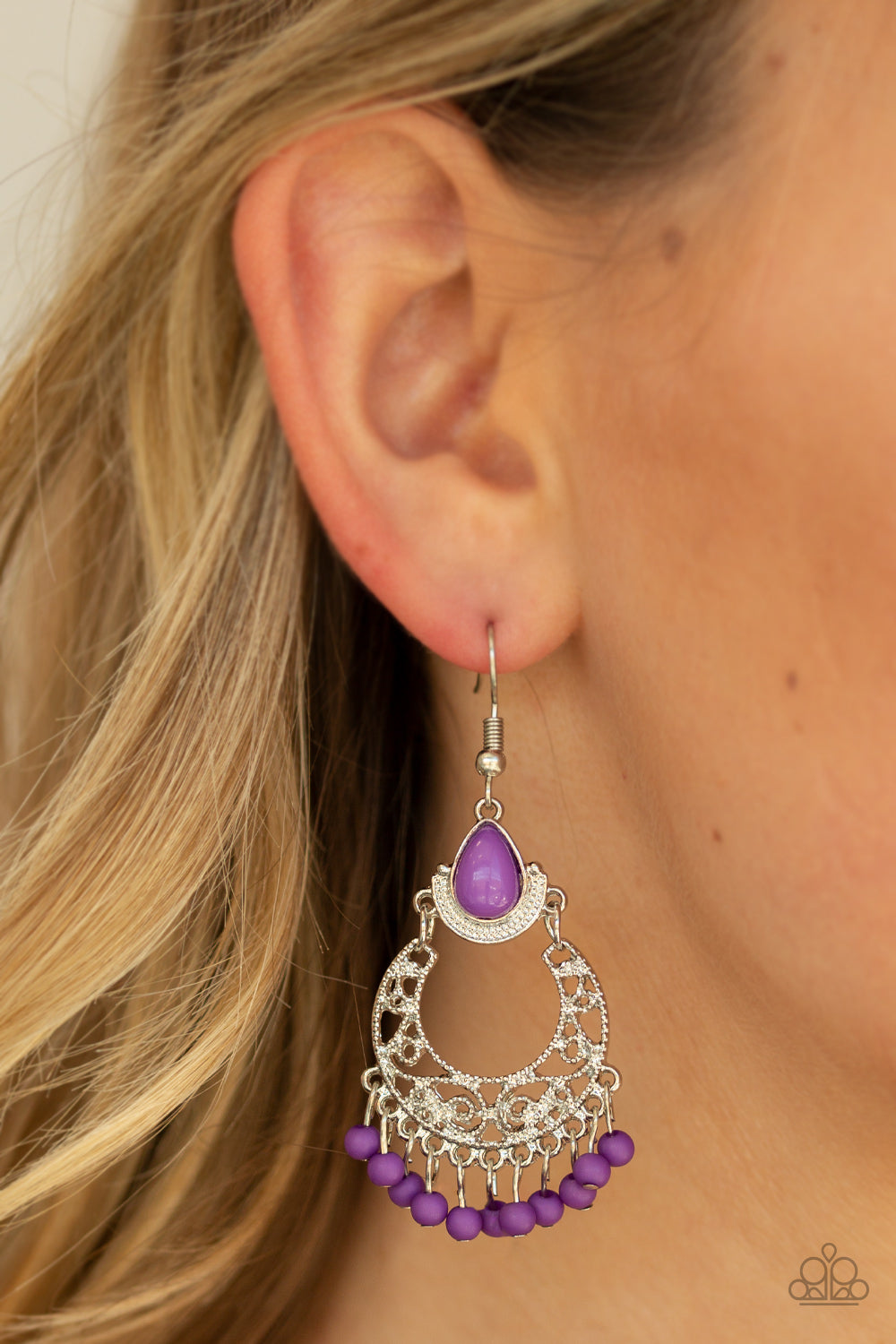 Paparazzi Accessories ✽ Colorful Colada - Purple Earrings✽Flat Rate Ship $4.50✽