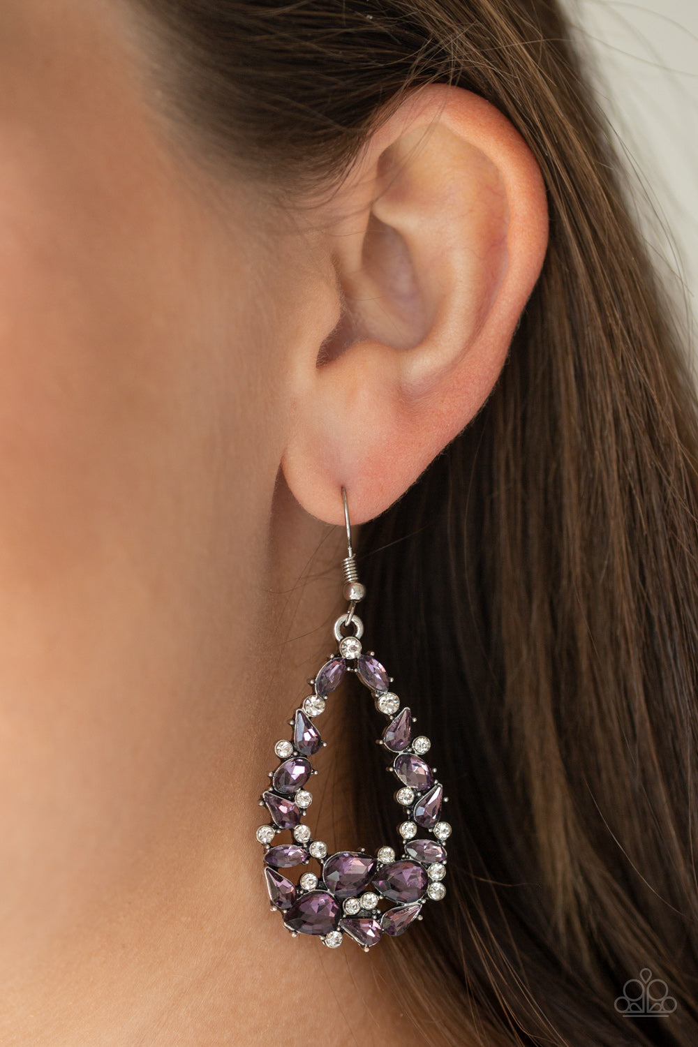 Paparazzi Accessories ✽ To BEDAZZLE, Or Not To BEDAZZLE - Purple Earrings✽Flat Rate Ship $4.50✽