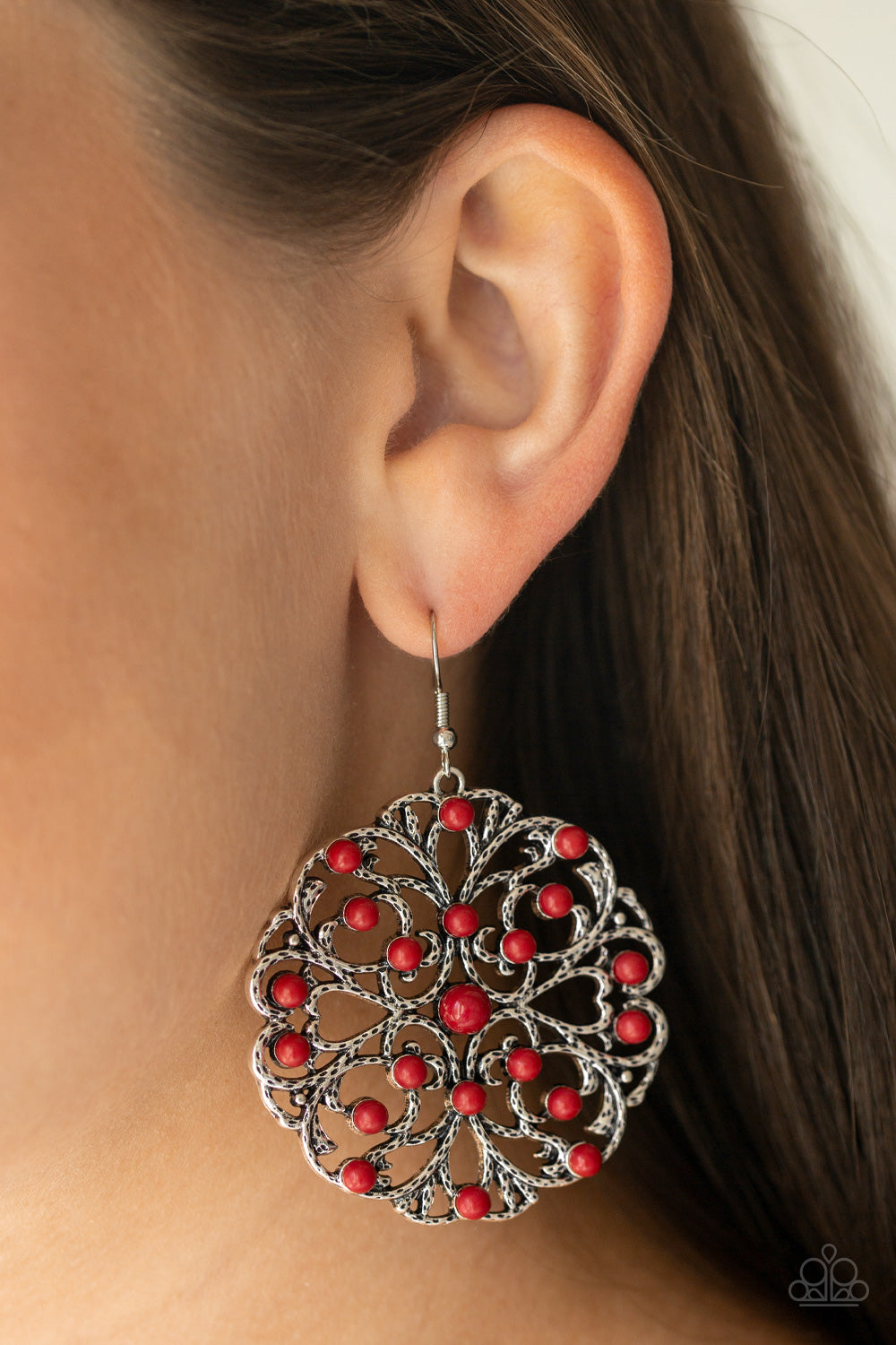 Paparazzi Accessories ✽ Rainbow Dew - Red Earrings✽Flat Rate Ship $4.50✽