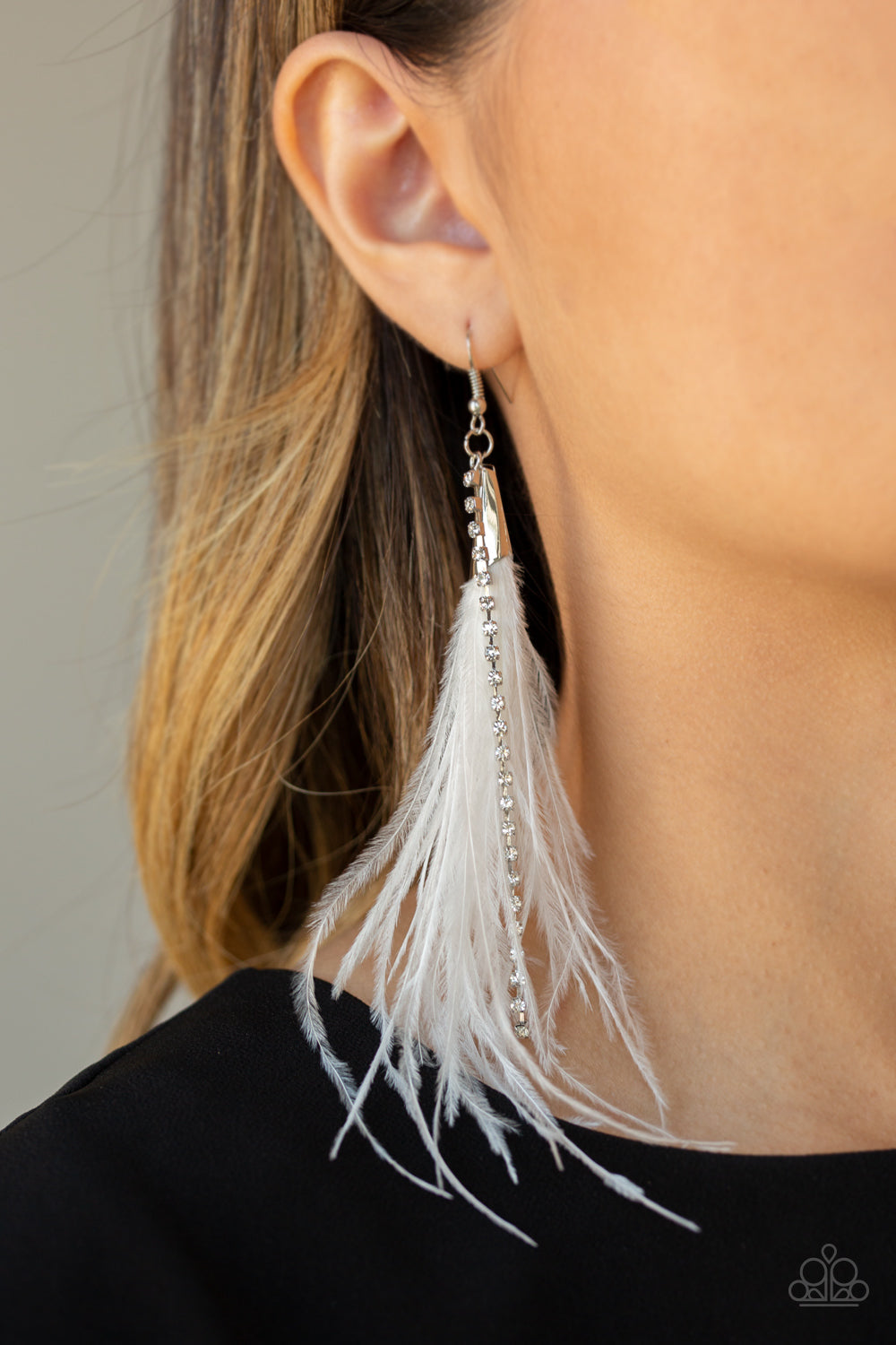 Paparazzi Accessories ✽ Showstopping Showgirl - White Earrings✽Flat Rate Ship $4.50✽