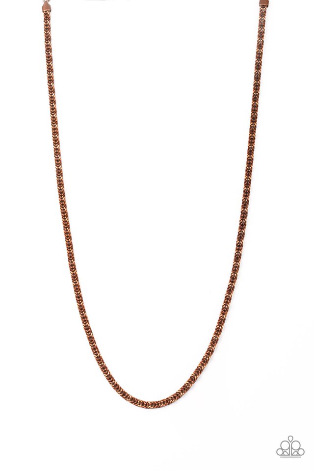 brought-to-you-by-blingflingbykat-go-down-fighting-copper-mens necklace-paparazzi-accessories-