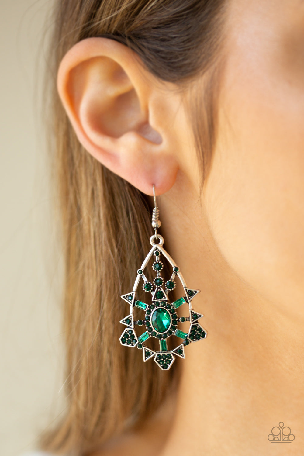 Paparazzi Accessories ✽ Gatsby Glimmer - Green Earrings✽Flat Rate Ship $4.50✽
