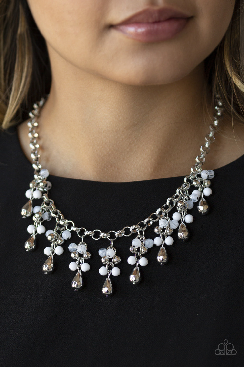 Paparazzi Accessories ✽ Travelling Trendsetter - White Necklace✽Flat Rate Ship $4.50✽