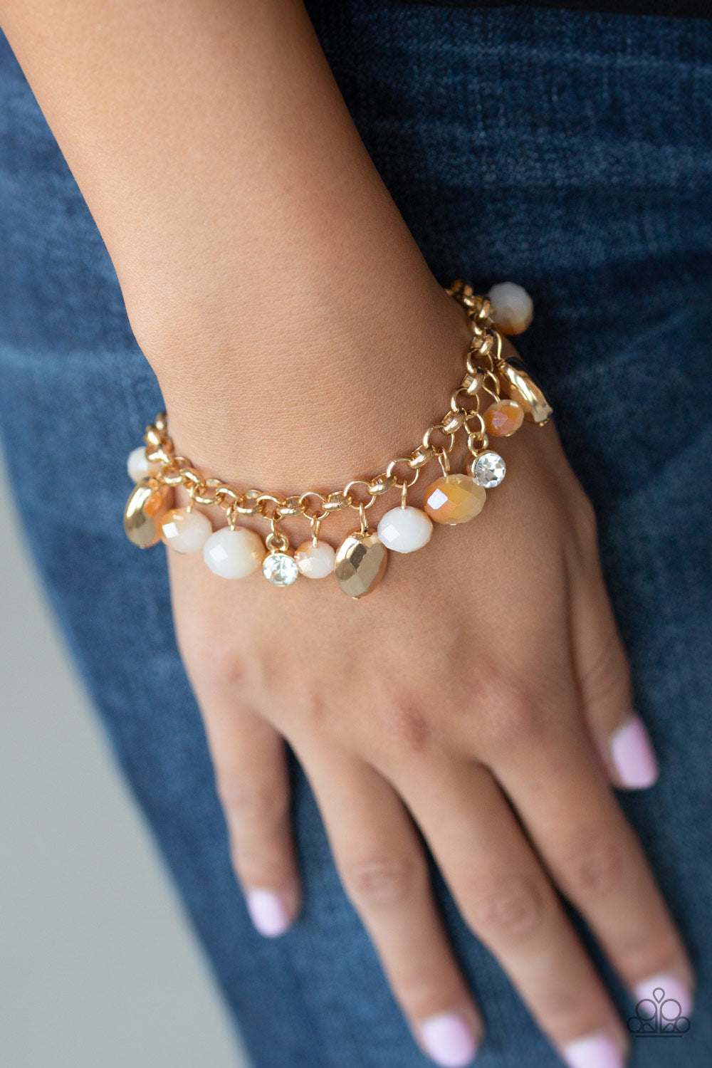 Paparazzi Accessories ✽ Dazing Dazzle - Gold Bracelet✽Flat Rate Ship $4.50✽