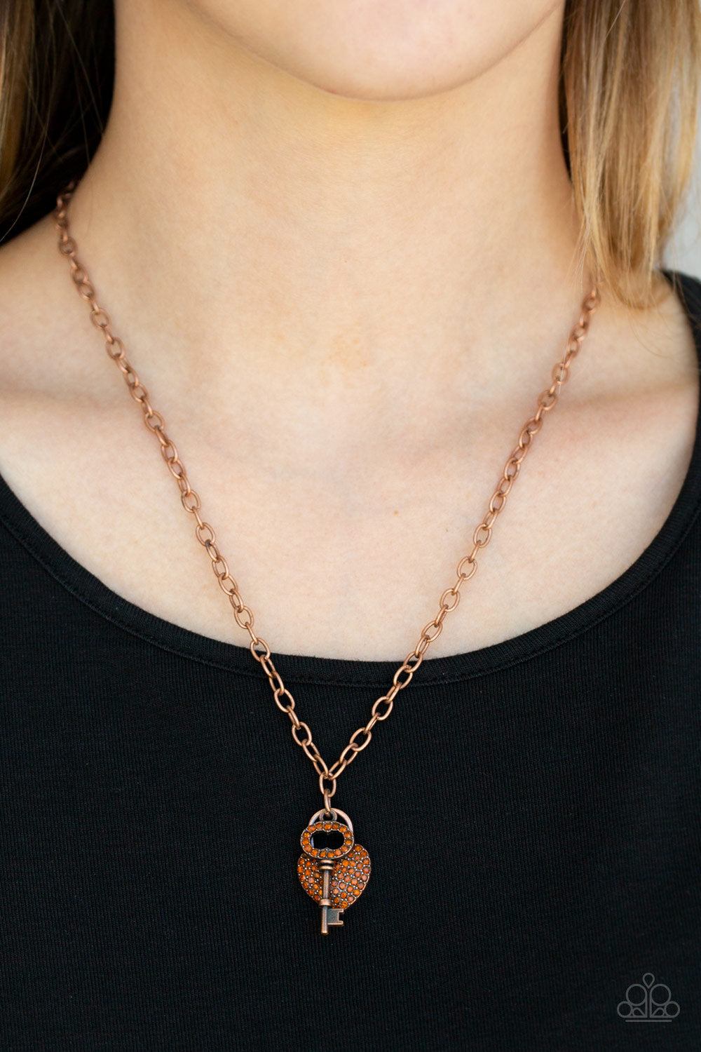 Paparazzi Accessories ✽ Pop and LOCKET - Copper Necklace✽Flat Rate Ship $4.50✽