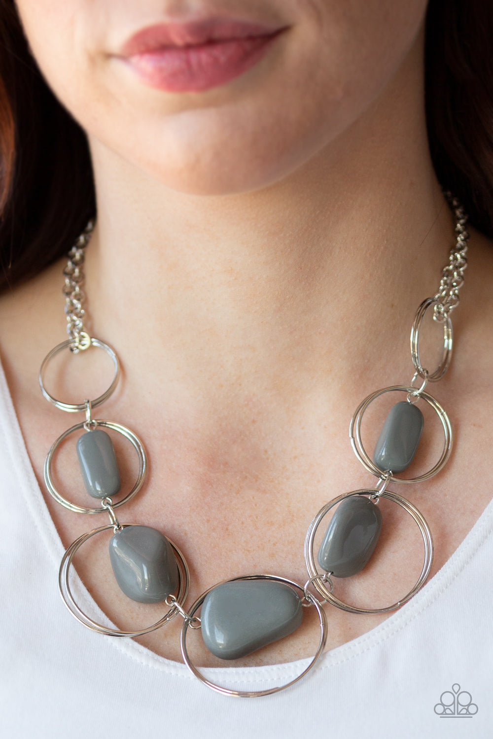 Paparazzi Accessories ✽ Travel Log - Silver Necklace✽Flat Rate Ship $4.50✽
