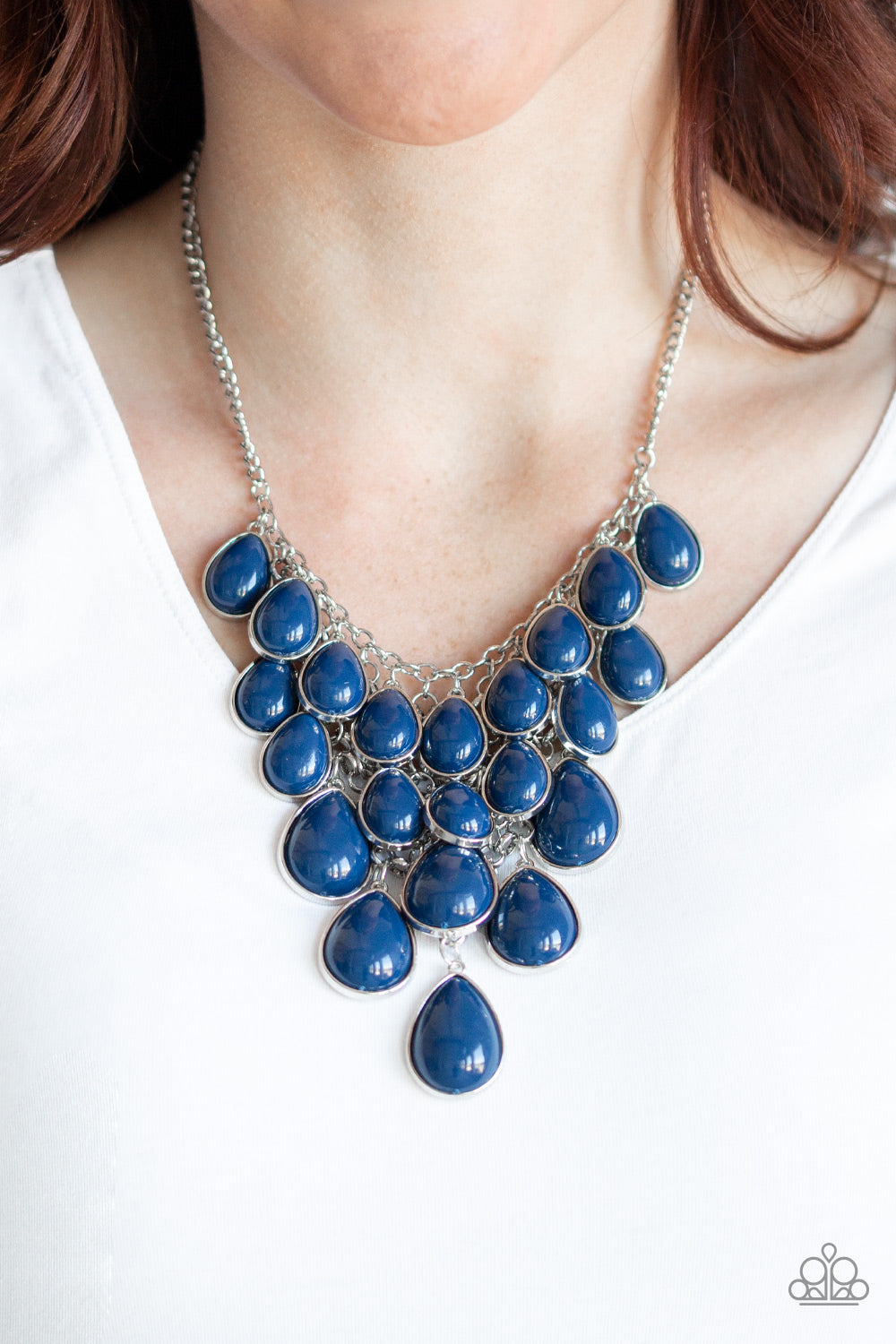 Paparazzi Accessories ✽ Shop Til You TEARDROP - Blue Necklace✽Flat Rate Ship $4.50✽