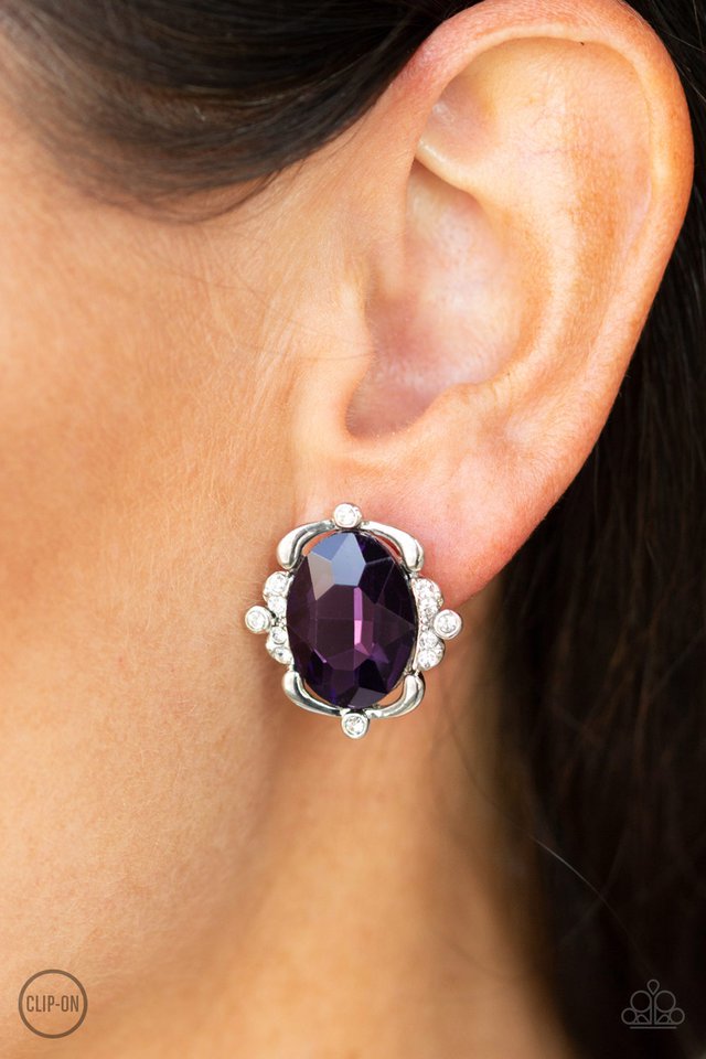 Paparazzi Accessories ❋Regally Radiant - Purple Clip-On❋ Flat Rate Ship $4.50❋