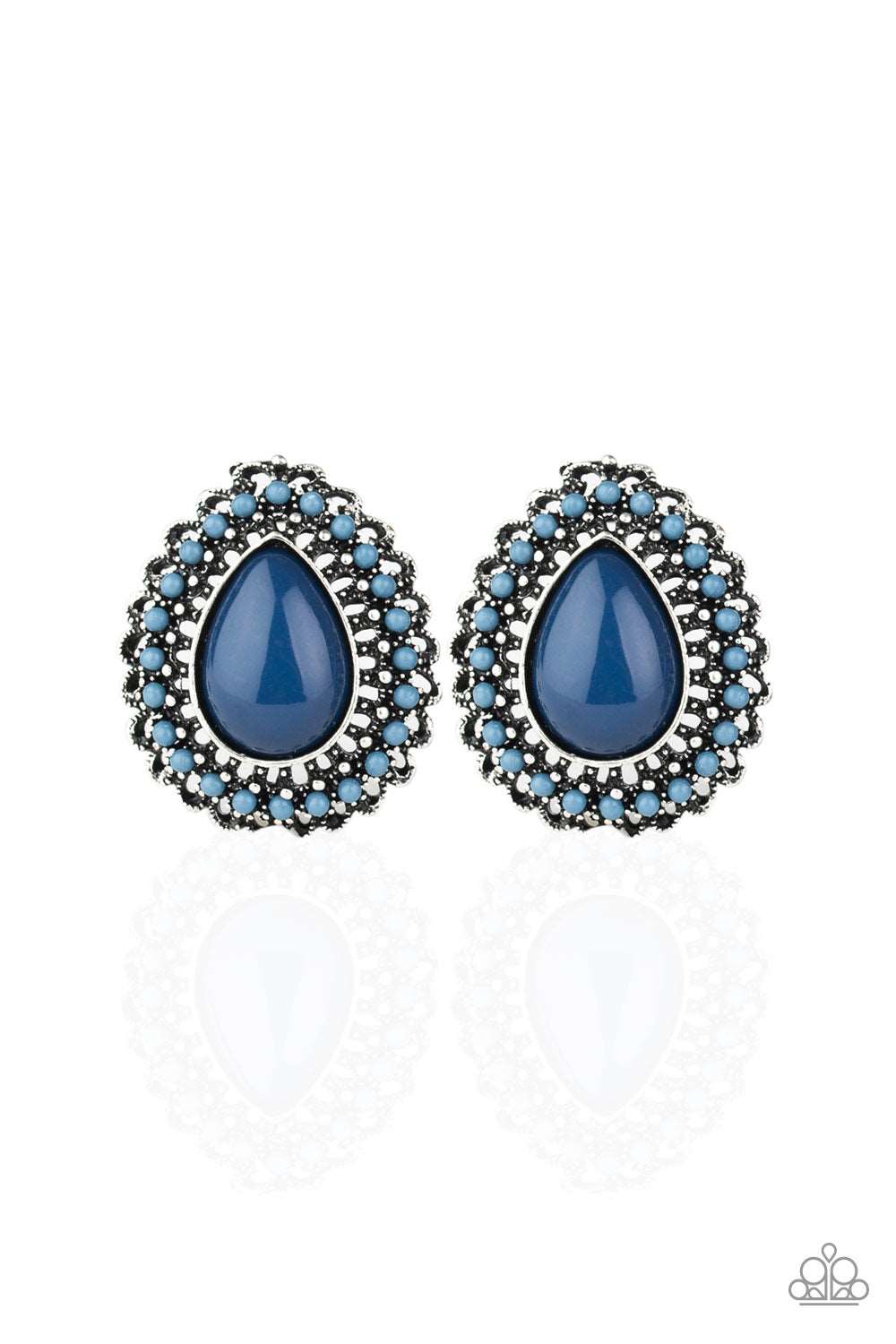 brought✽to✽you✽by✽blingflingbykat✽beaded-blast-blue-post earrings✽paparazzi-accessories