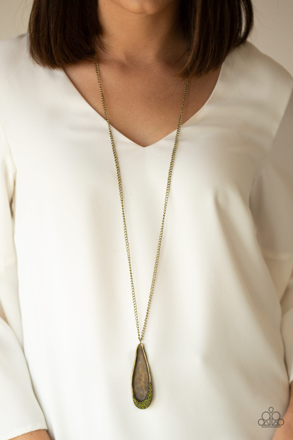 Paparazzi Accessories ✽ Metro Storm - Green Necklace✽Flat Rate Ship $4.50✽