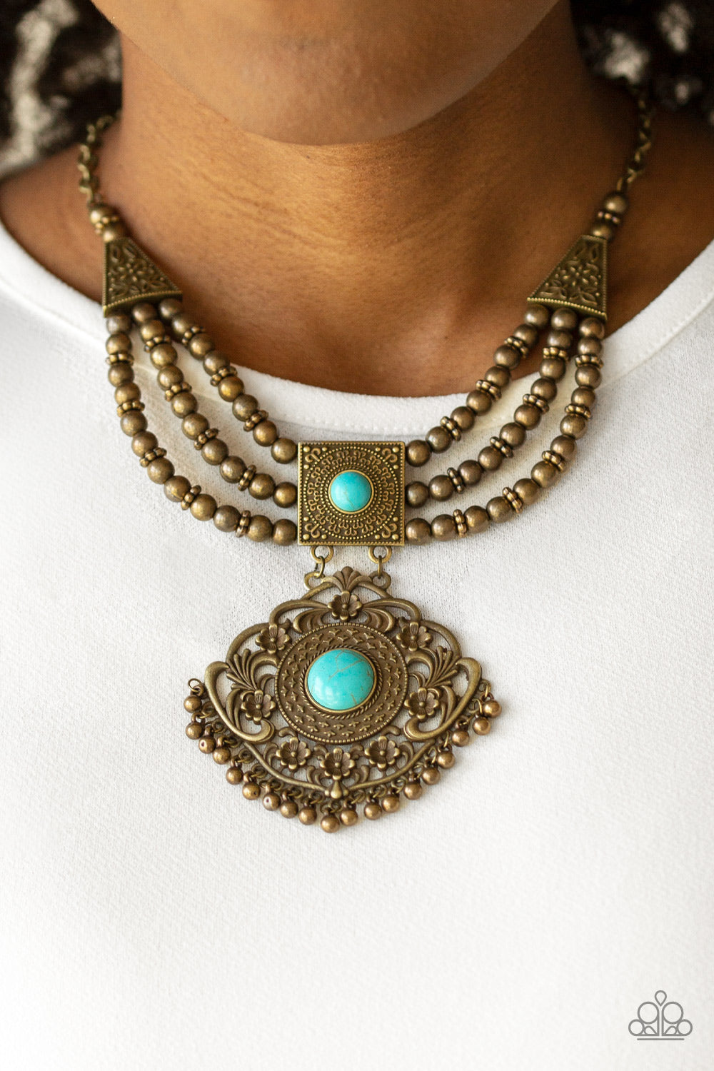 Paparazzi Accessories ✽ Santa Fe Solstice - Brass Necklace✽Flat Rate Ship $4.50✽