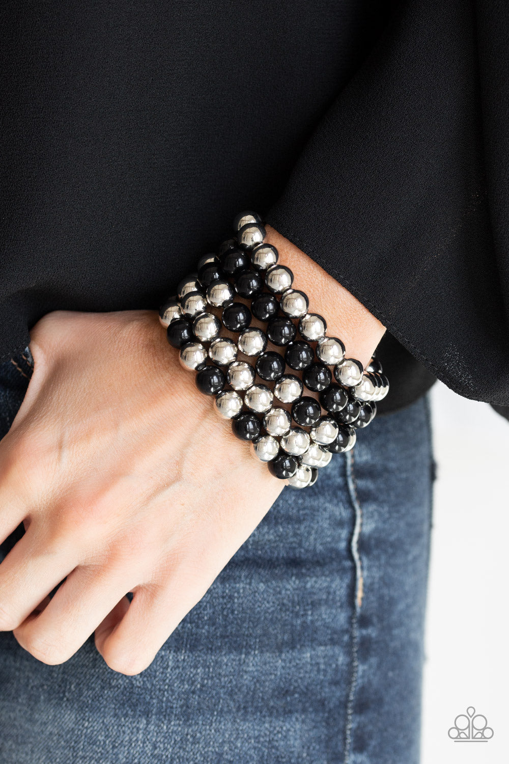 Paparazzi Accessories ✽ Pop-YOU-lar Culture - Black Bracelet✽Flat Rate Ship $4.50✽