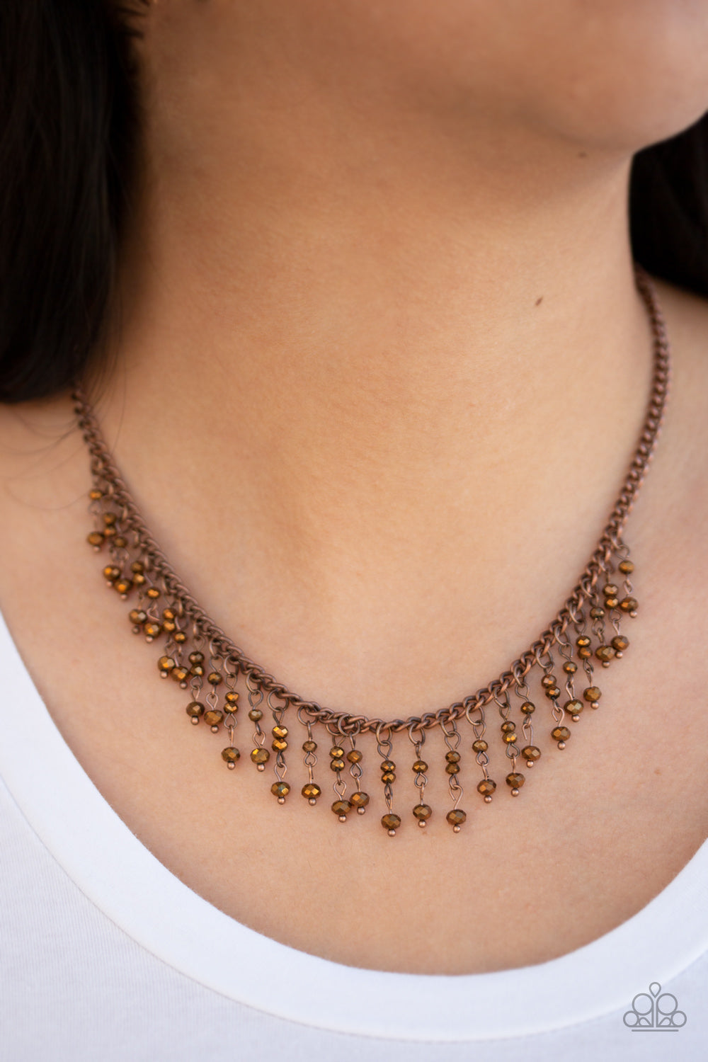 Paparazzi Accessories ✽ Sporadic Sparkle - Copper Necklace✽Flat Rate Ship $4.50✽