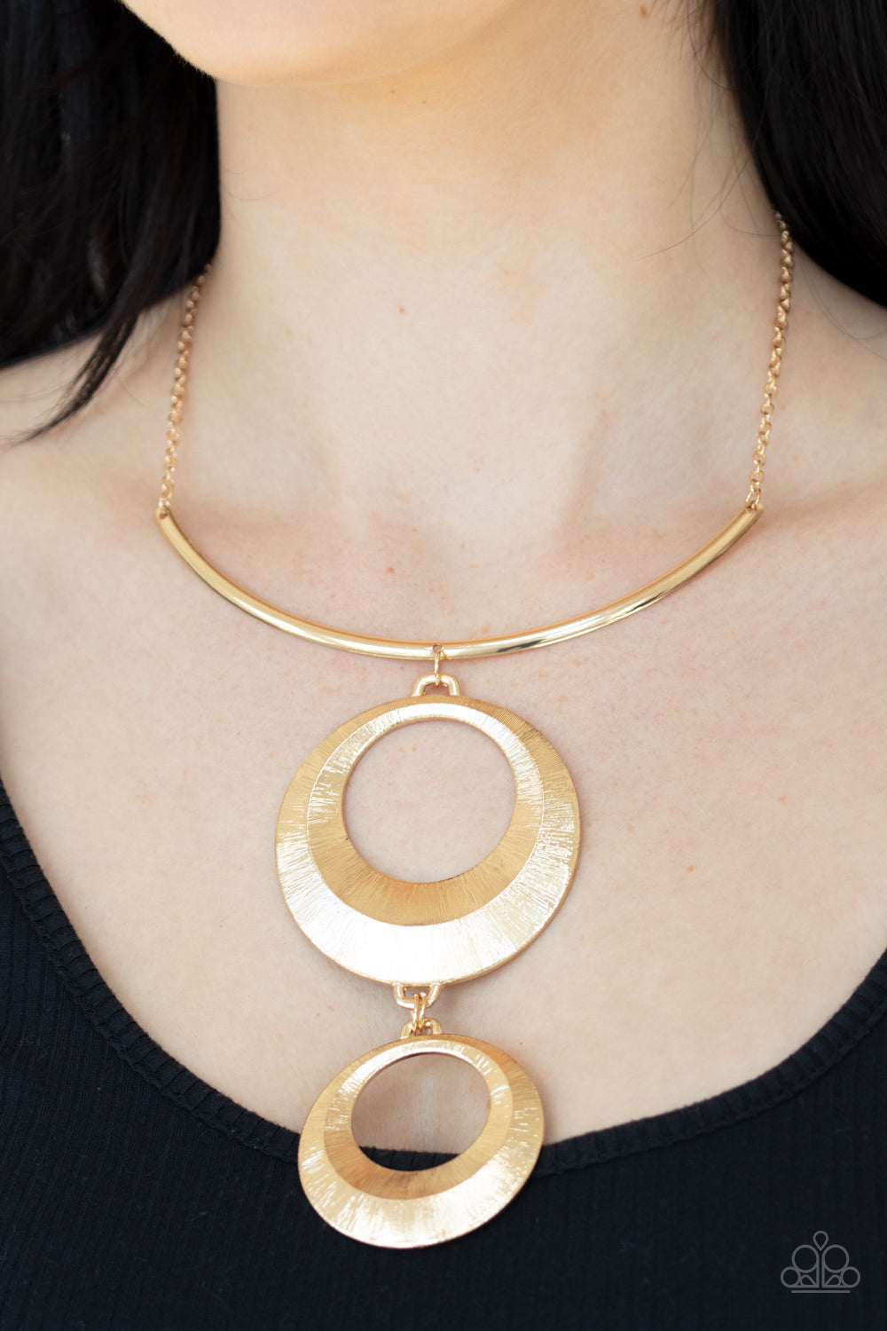 Paparazzi Accessories ✽ Egyptian Eclipse - Gold Necklace✽Flat Rate Ship $4.50✽