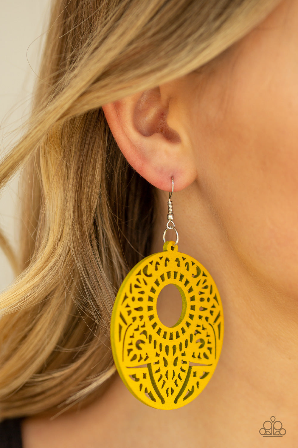 Paparazzi Accessories ✽ Mandala Mambo - Yellow Earrings✽Flat Rate Ship $4.50✽