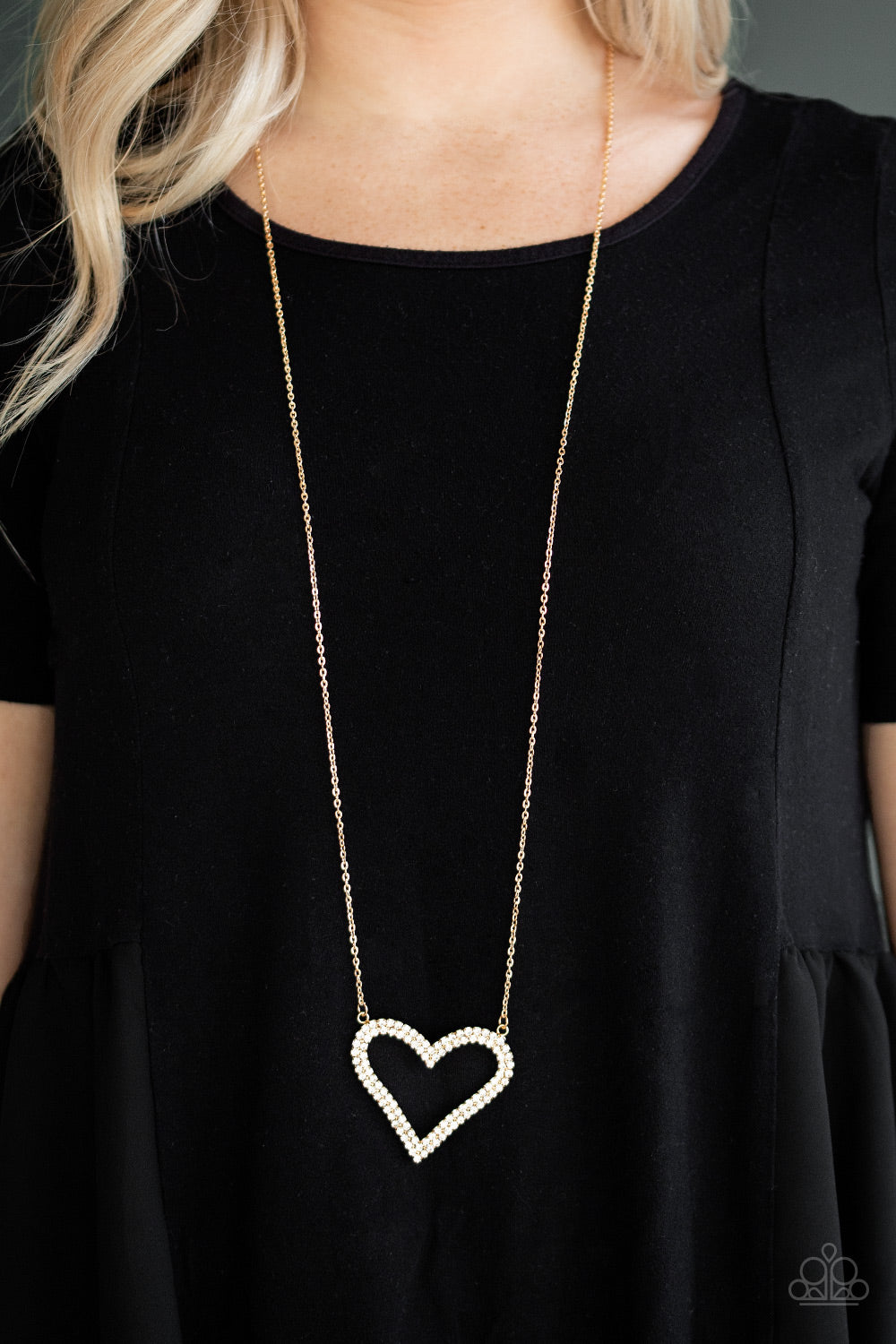 Paparazzi Accessories ✽ Pull Some HEART-strings - Gold Necklace✽Flat Rate Ship $4.50✽