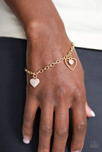 Load image into Gallery viewer, Paparazzi Accessories ✽ Hearts and Harps - Gold Bracelet✽Flat Rate Ship $4.50✽
