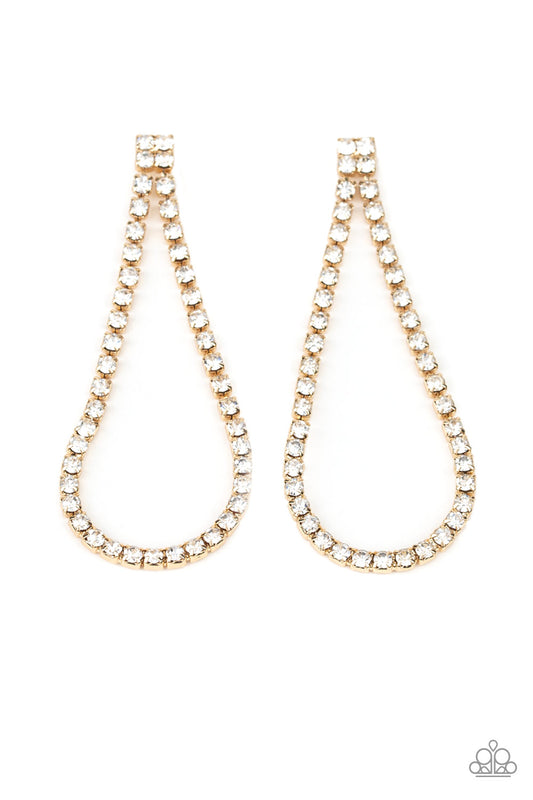brought✽to✽you✽by✽blingflingbykat✽diamond-drops-gold-post earrings✽paparazzi-accessories