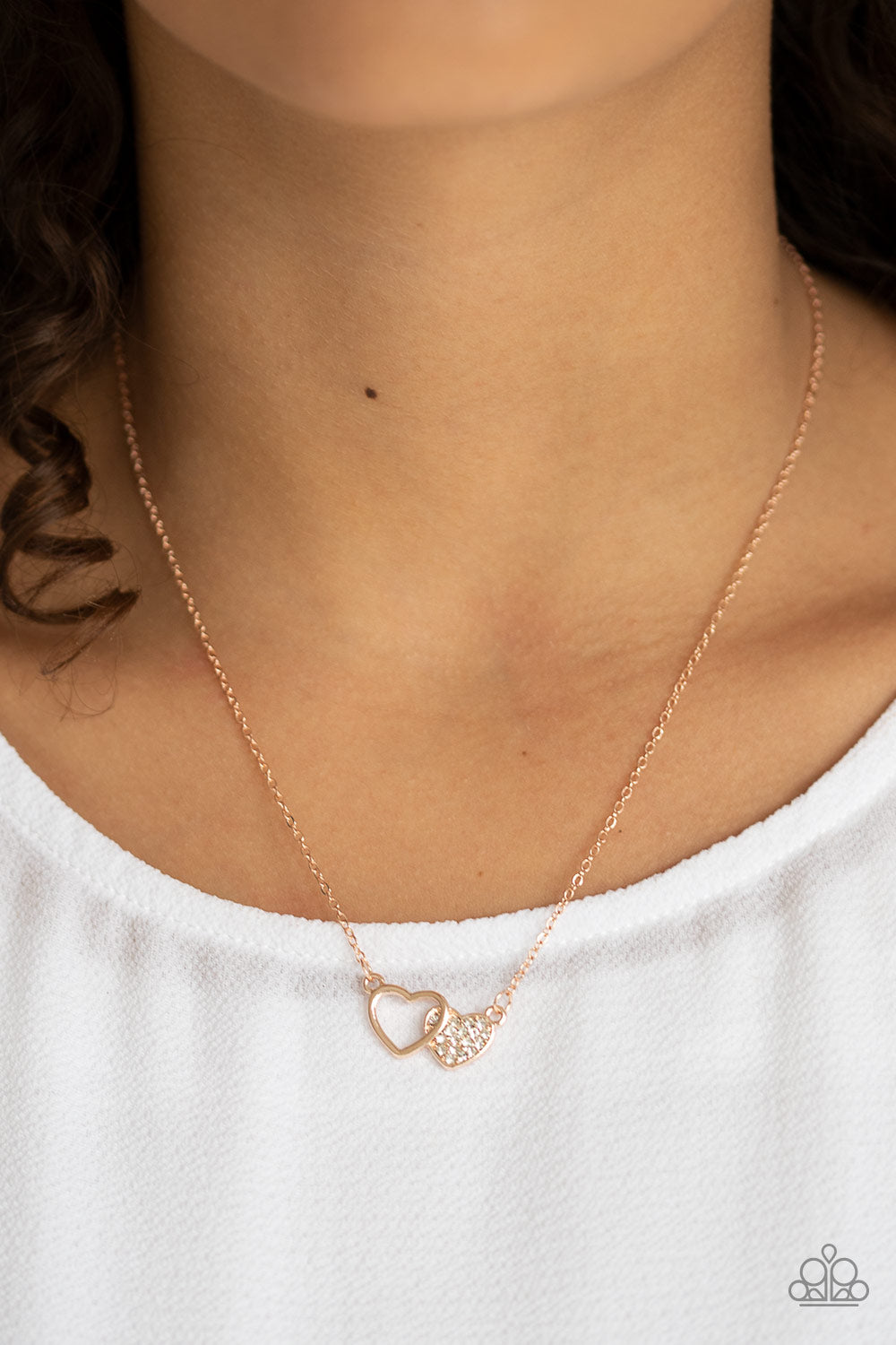 Paparazzi Accessories ✽ Charming Couple - Rose Gold Necklace✽Flat Rate Ship $4.50✽